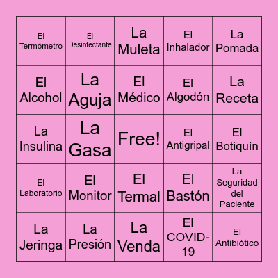 💊¡Loteria de Farmacia!💊 Bingo Card