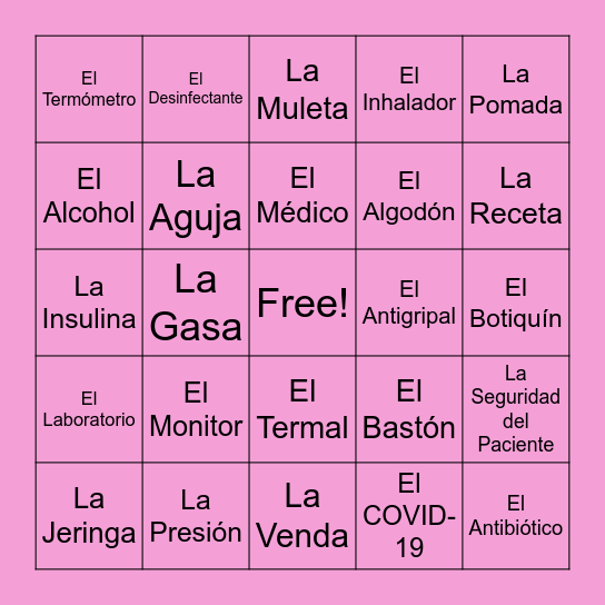 💊¡Loteria de Farmacia!💊 Bingo Card