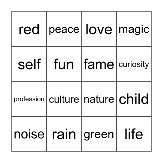 Word formation: Adjectives Bingo Card