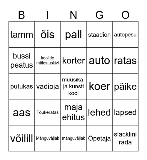 Loo Bingo Card