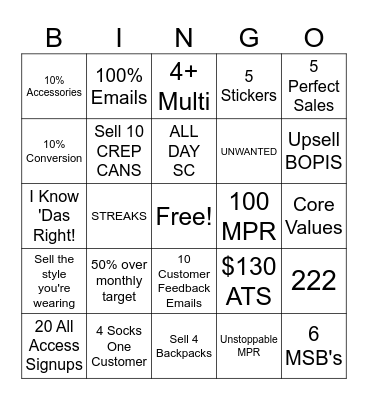 MAY BINGO Card