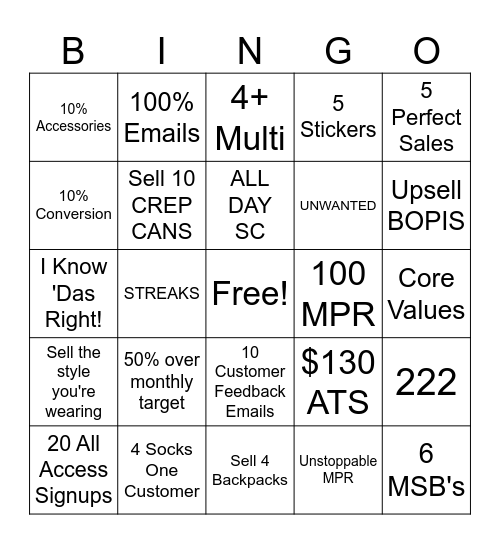MAY BINGO Card