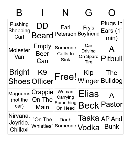 BC BINGO 4 Bingo Card