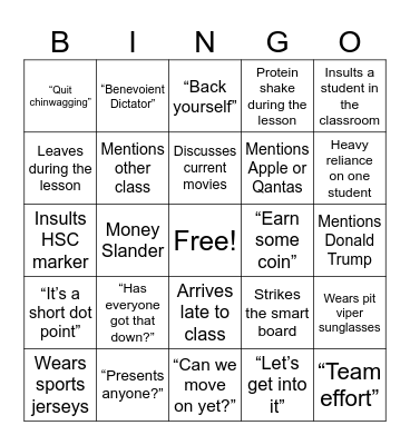 Business Studies Bingo* Bingo Card