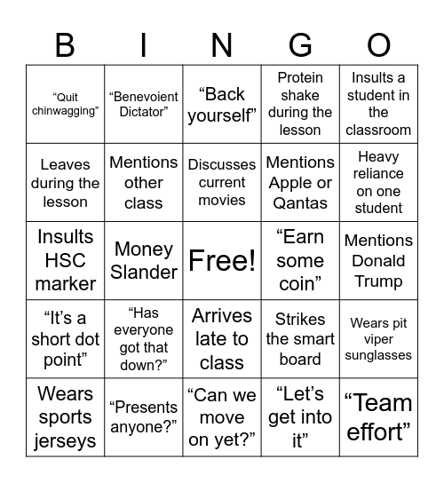 Business Studies Bingo* Bingo Card