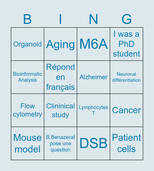 Journée doctorale Bingo Card