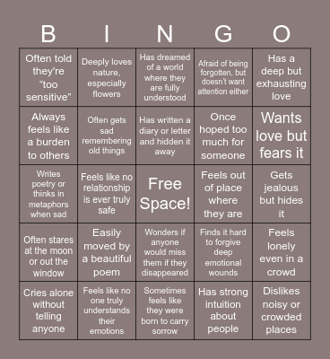 Lin Daiyu Bingo Card