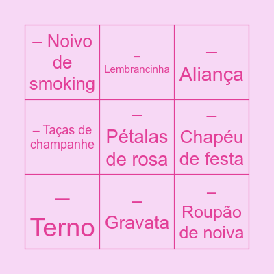 BINGO DA BRENDA Bingo Card