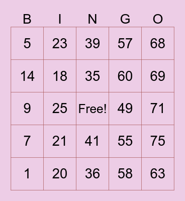 Werewolf Asylum Bingo Card