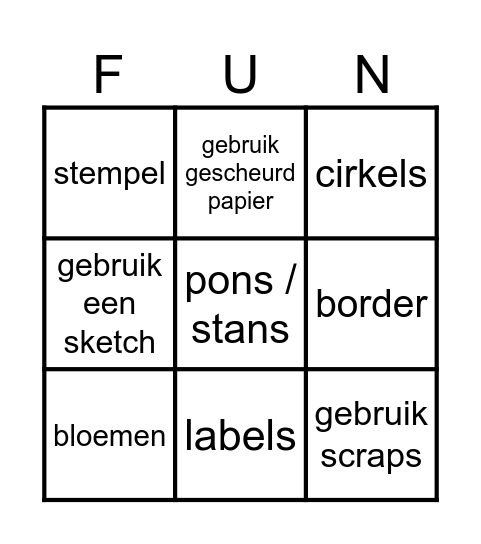 Crop Party 2025 Bingo Card