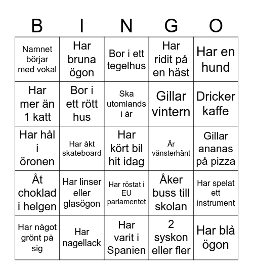Lära känna Bingo Card
