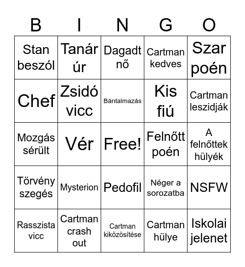 SP Bingo Card