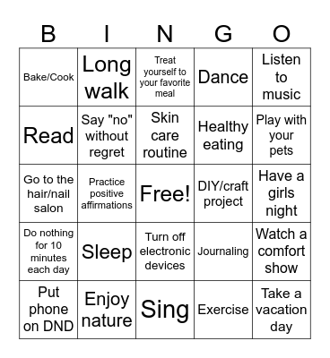 Glow & Go Bingo Card