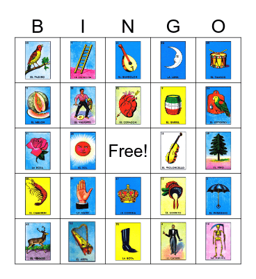 Loteria Mexicana Bingo Card