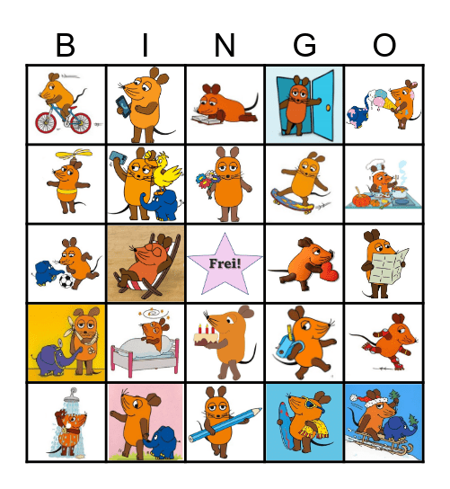 Bingo mit der Maus Bingo Card
