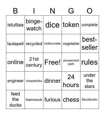 Summer Bingo Card
