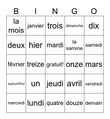 Malina Davis Bingo Card