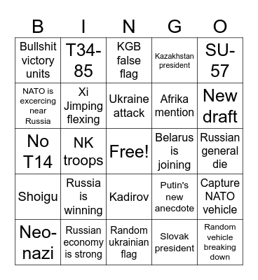 Moscow Victory parade 25 Bingo Card