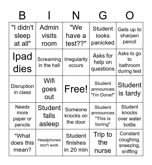 GSA Bingo Card