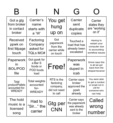 MPAGE Workables Bingo Card