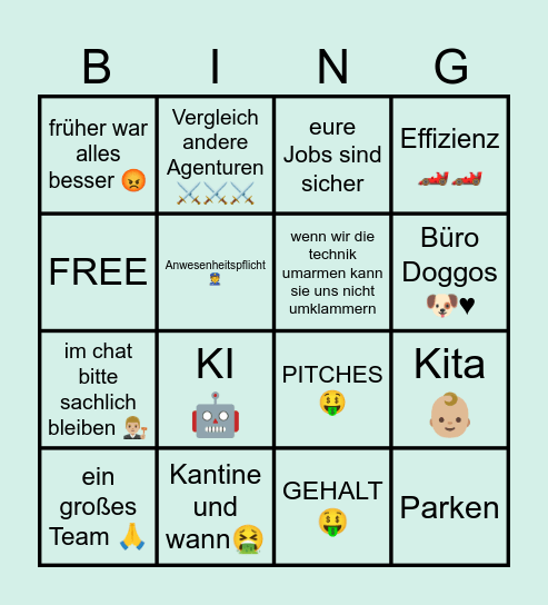 Town Hall 07.05. Bingo Card