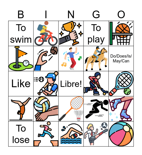 Bingo des sports Bingo Card