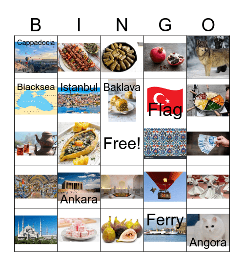 Country Study - Turkey Bingo Card