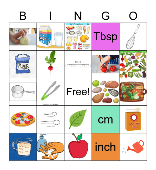 Kitchen and Garden Bingo Card