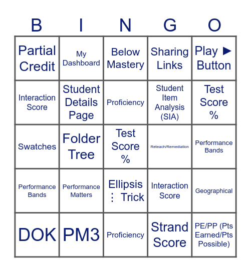 Data Bingo Card