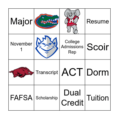COLLEGE BINGO Card