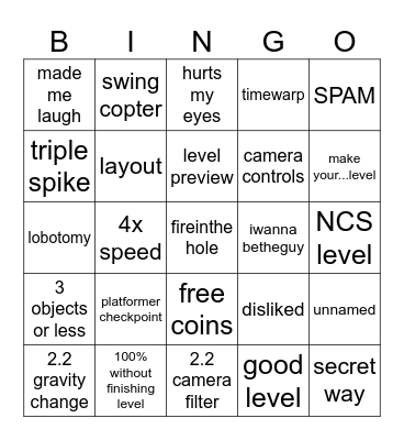 EVW 2.2 Recent Tab Bingo Card