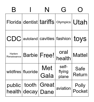 CNN 10 5/7/25 Bingo Card