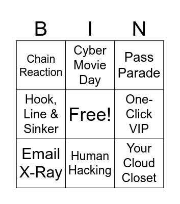 Tech Tactics Bingo Card