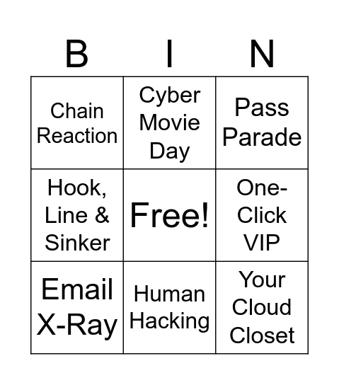 Tech Tactics Bingo Card