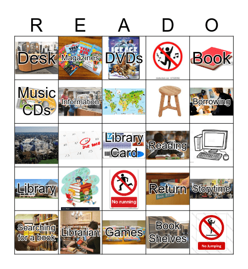 Library Bingo Card