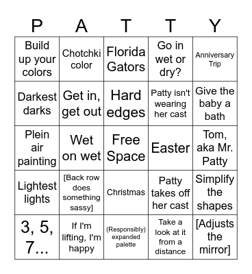 Watercolor Bingo Spring 2025 Bingo Card