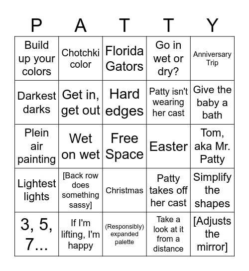 Watercolor Bingo Spring 2025 Bingo Card