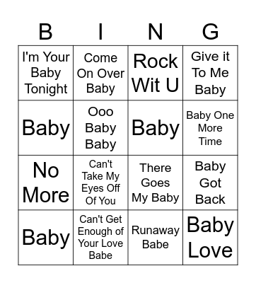 Baby in Bloom: Songs With Baby Bingo Card