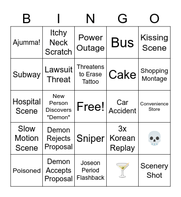 My Demon Bingo Card