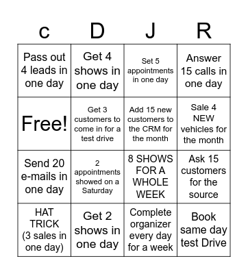 BDC BINGO Card