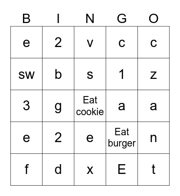 Minecraft Bingo Card