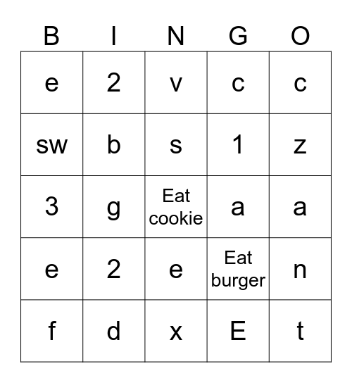 Minecraft Bingo Card