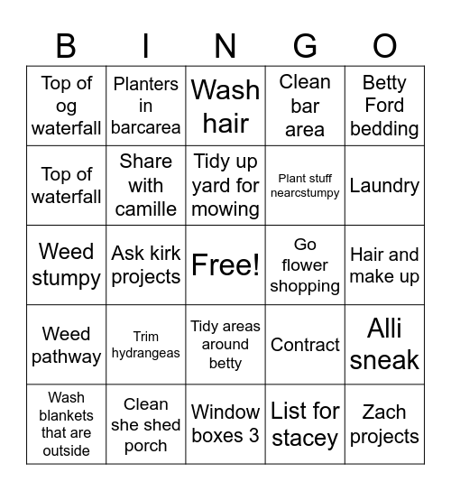 Thy Bingo Card