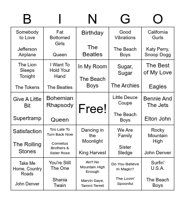 Carol's Carols Bingo Pt. 2 Bingo Card