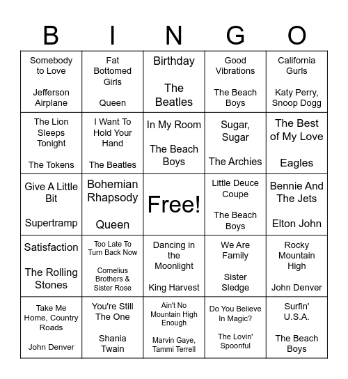 Carol's Carols Bingo Pt. 2 Bingo Card