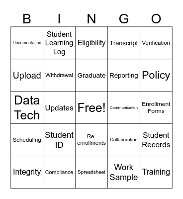 Powerhouse Pros Bingo Card
