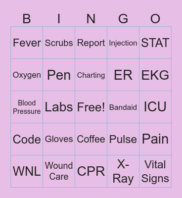 Happy Nurses Week Bingo Card