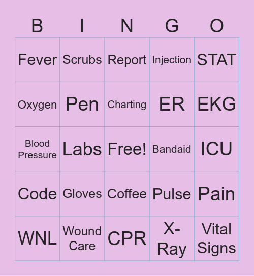 Happy Nurses Week Bingo Card