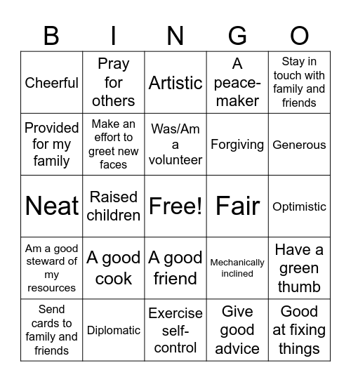 We are Awesome! Bingo Card
