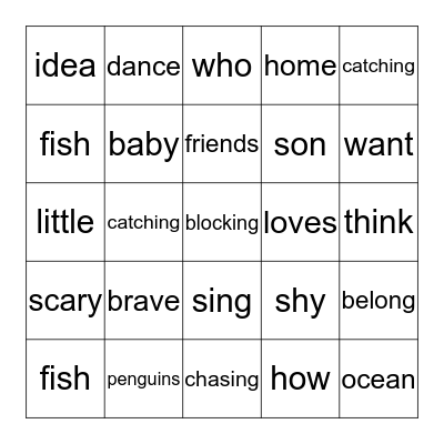 Adventure to Adelie Land Bingo Card